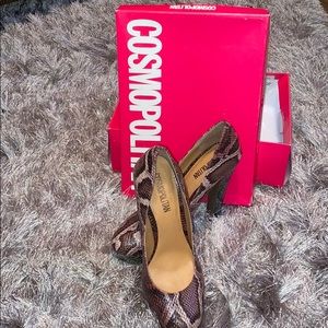 Snake Skin Platform Pumps